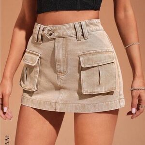 NWOT Shein Cargo Mini Skirt